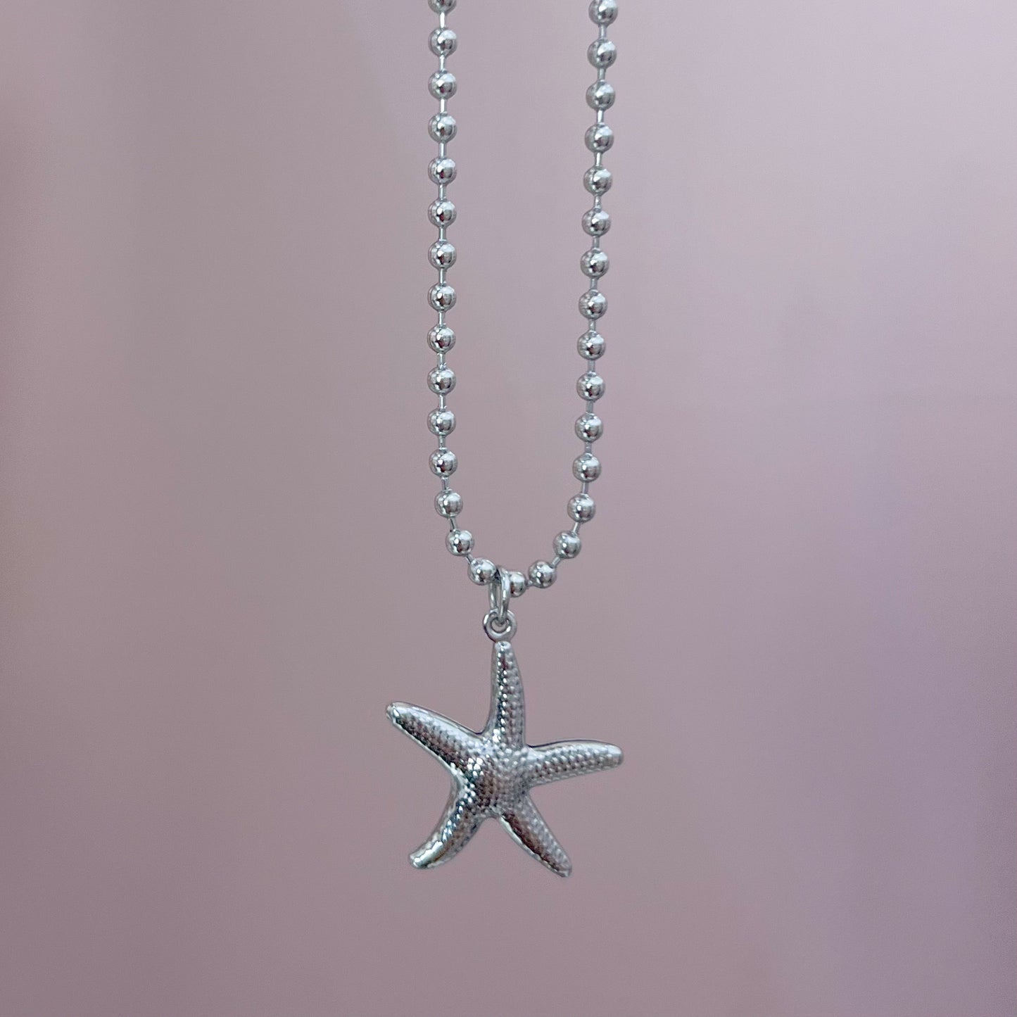 COLLAR ESTRELLA DE MAR PLATEADO