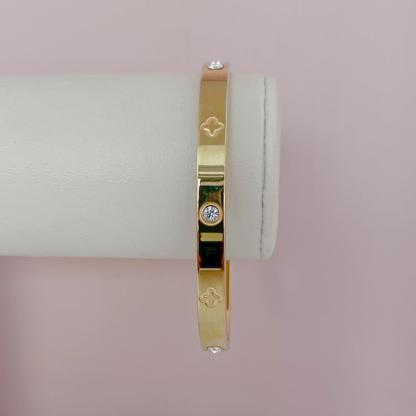 BRAZALETE TRÉBOL ZIRCONIAS