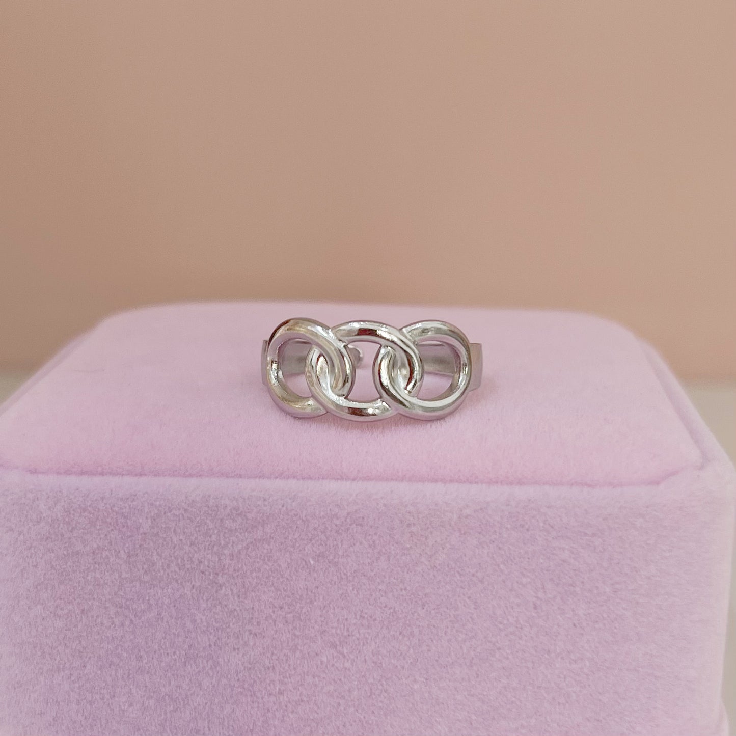 ANILLO ESLABONES PLATEADO