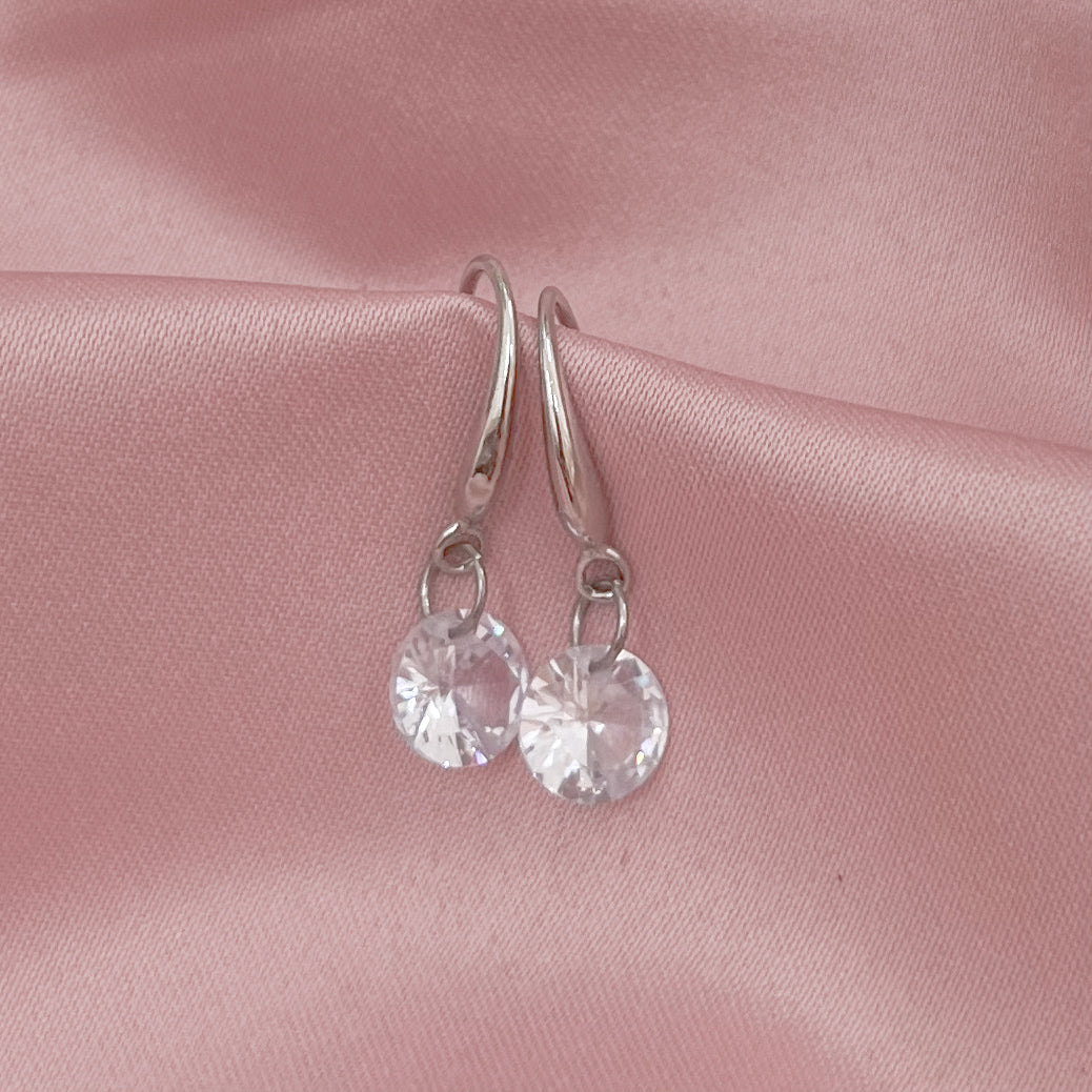 ARETES CRISTAL PLATEADO