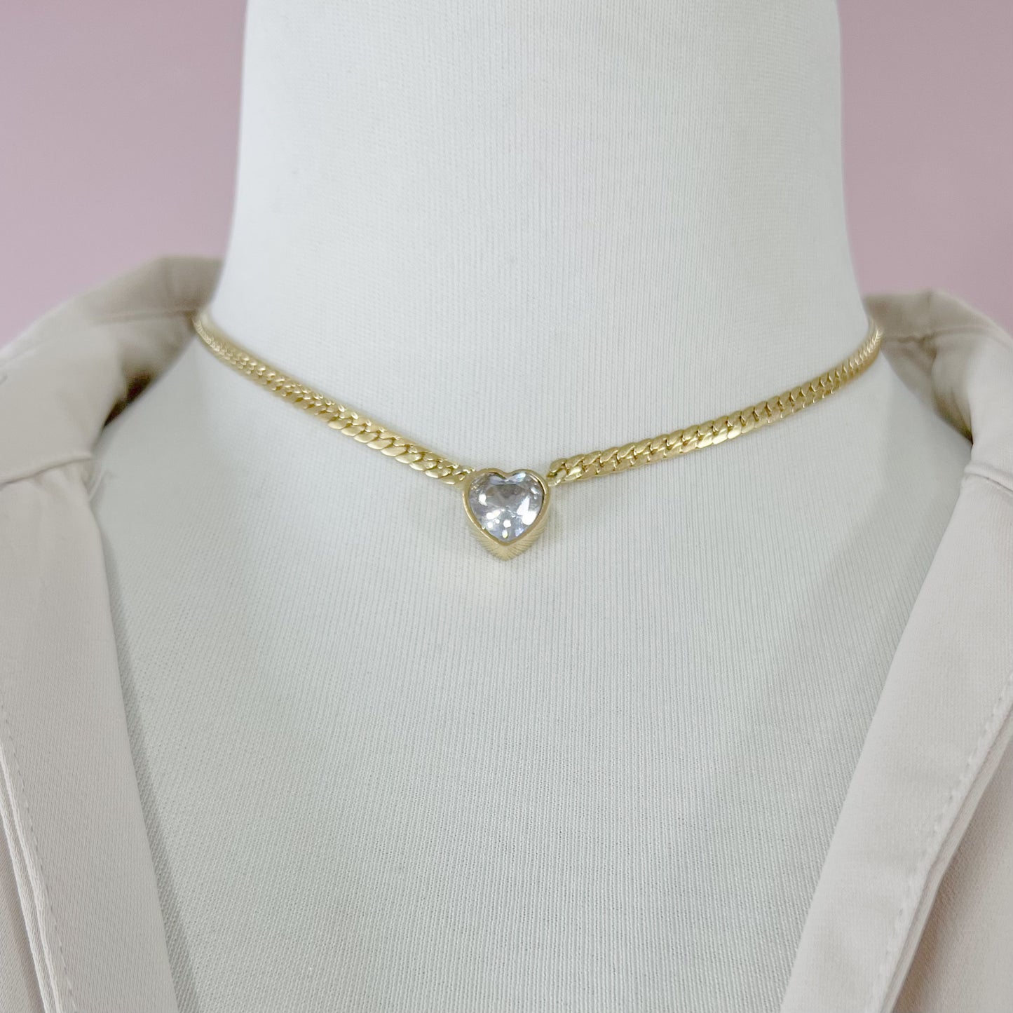 COLLAR CORAZÓN ZIRCONIA