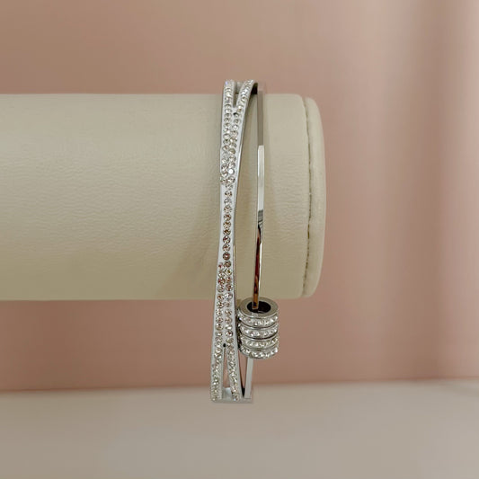 BRAZALETE RÓNDELES ZIRCONIAS PLATEADO