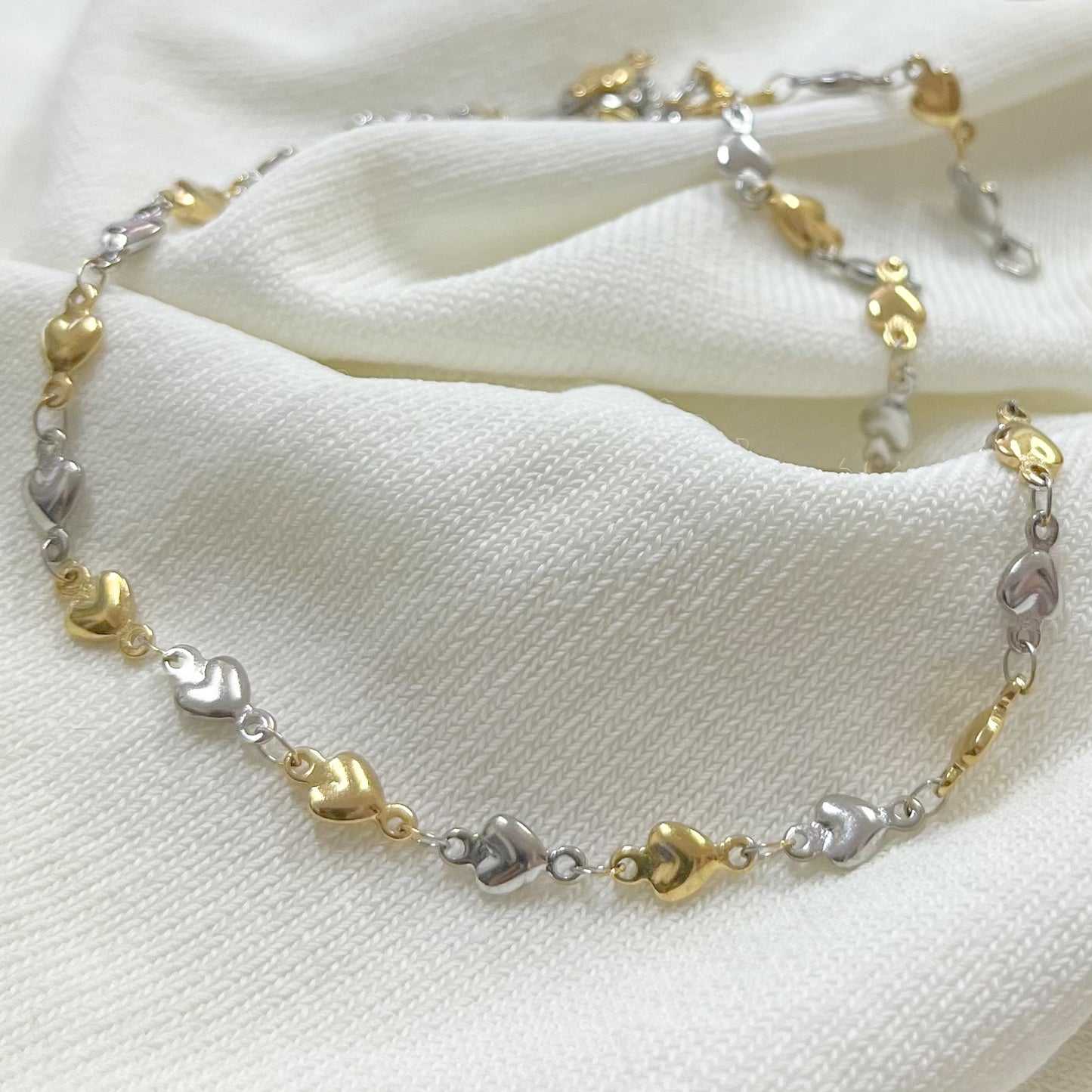 Choker corazones bicolor