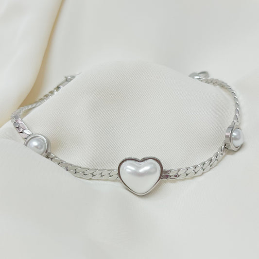 Brazalete corazón de perla