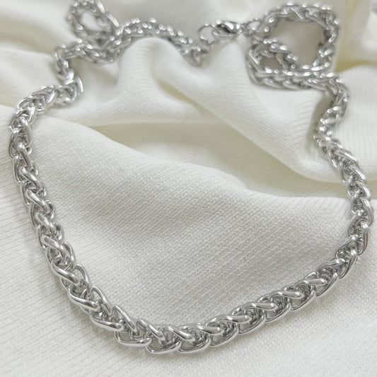 Collar eslabones trenzado