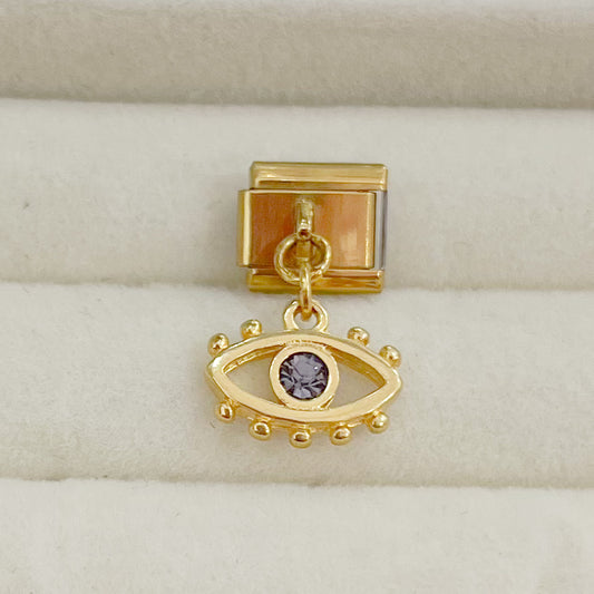 CHARM OJO LILA COLGANTE