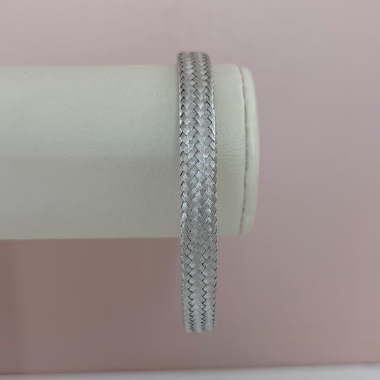 BRAZALETE RÍGIDO PLATEADO