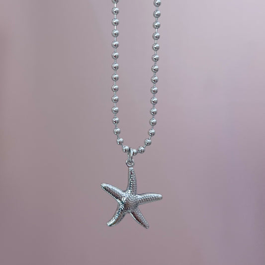 COLLAR ESTRELLA DE MAR PLATEADO