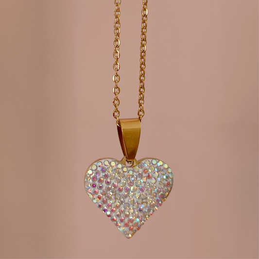 COLLAR CORAZÓN TORNASOL