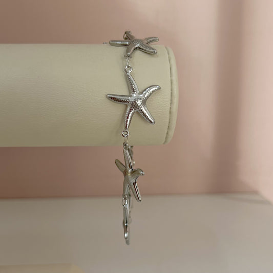 PULSERA ESTRELLA DE MAR PLATEADA