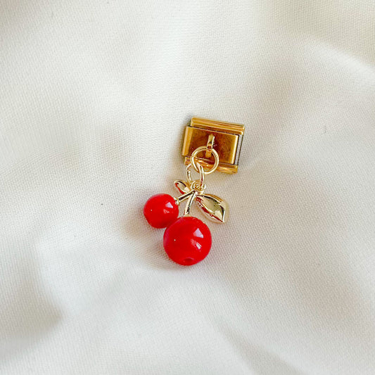 Charm colgante cereza roja
