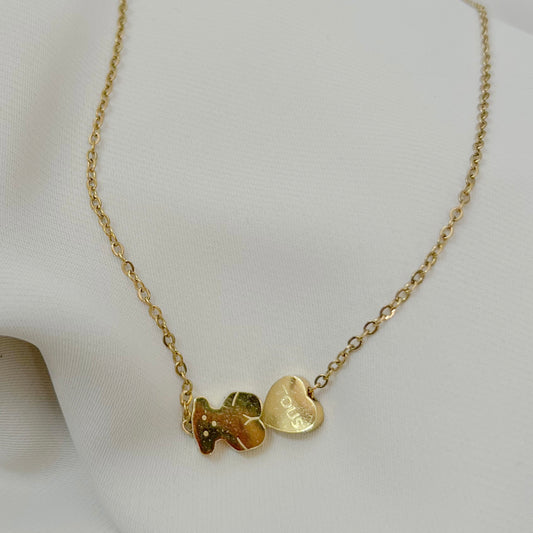 Collar osito corazón