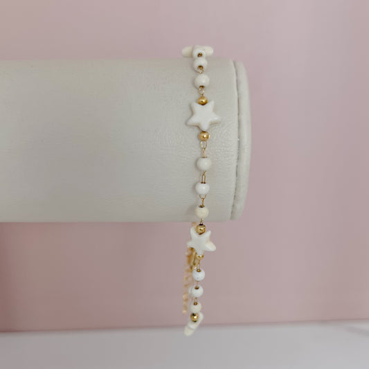 BRAZALETE ESTRELLAS BLANCAS
