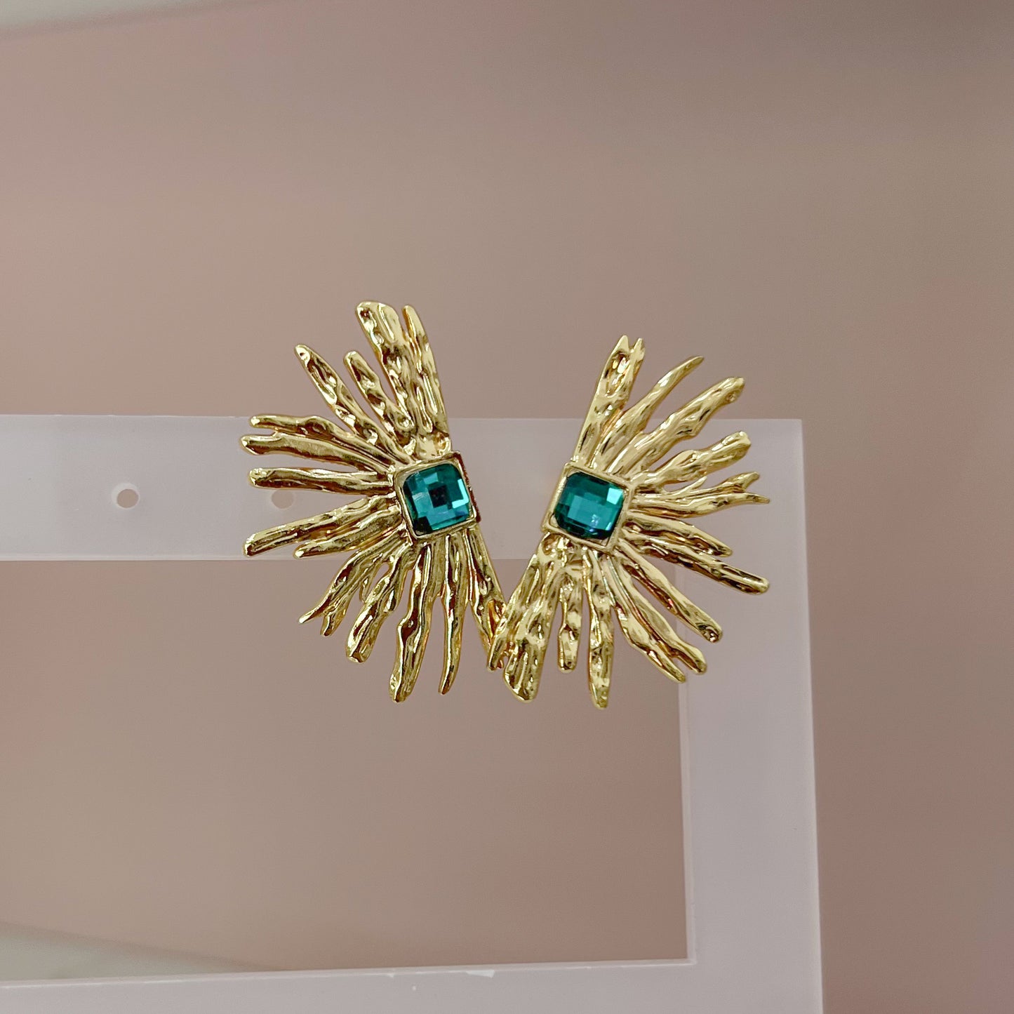 ARETES DESTELLO VERDE