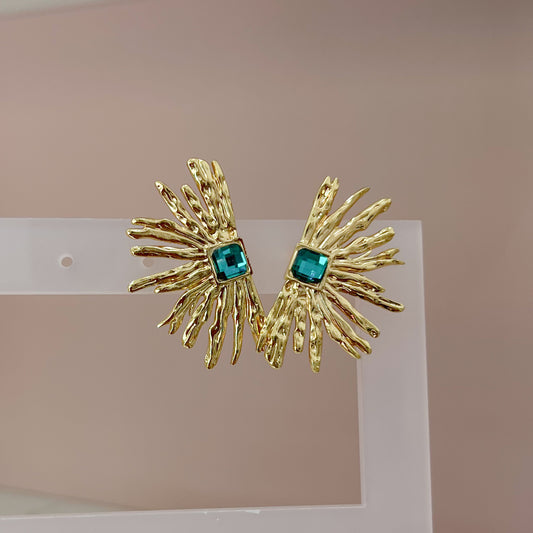 ARETES DESTELLO VERDE
