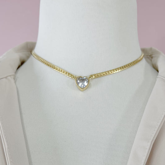 COLLAR CORAZÓN ZIRCONIA