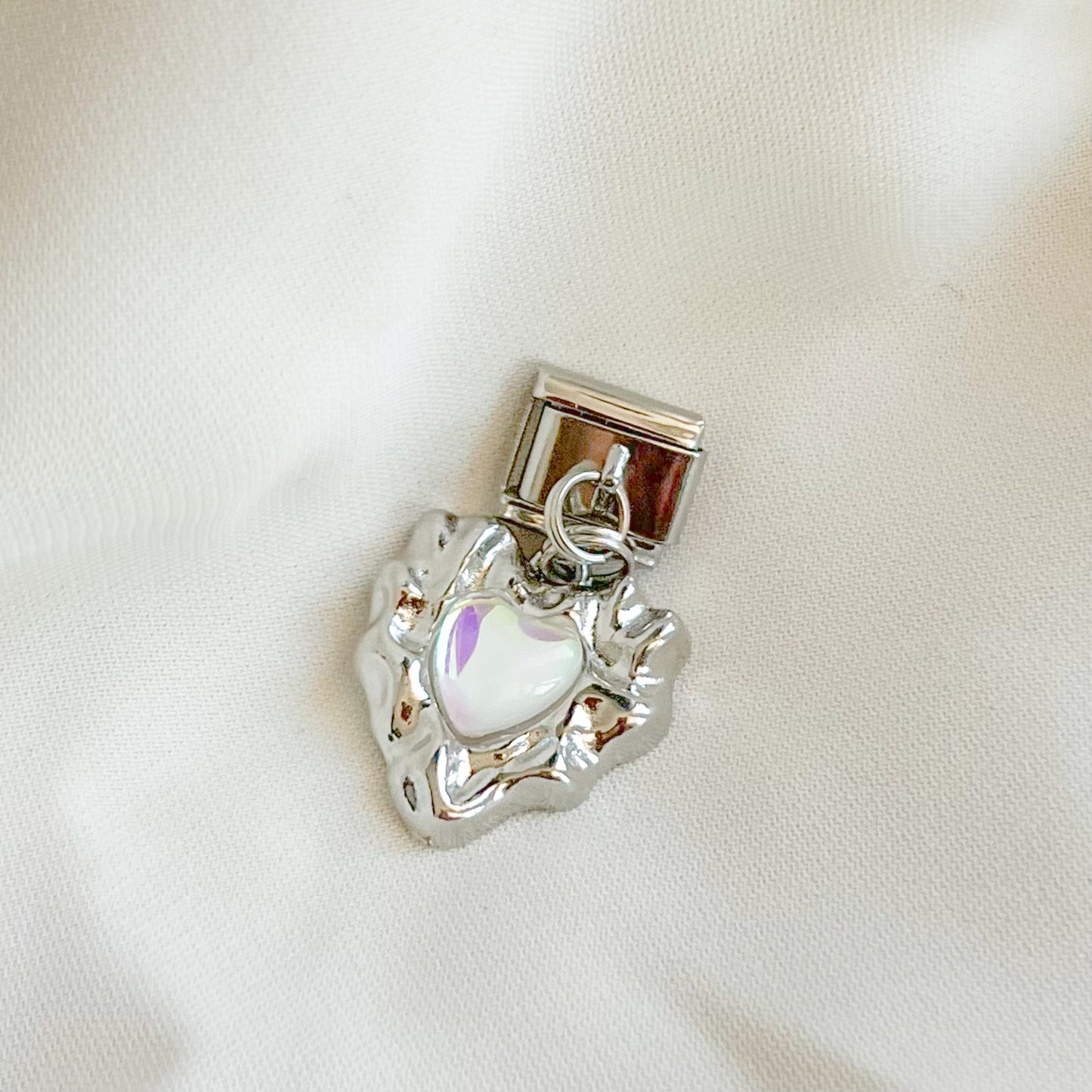 Charm corazón colgante con cristal