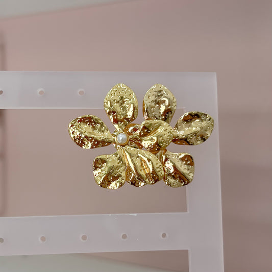 ARETES FLOR MINI PERLA
