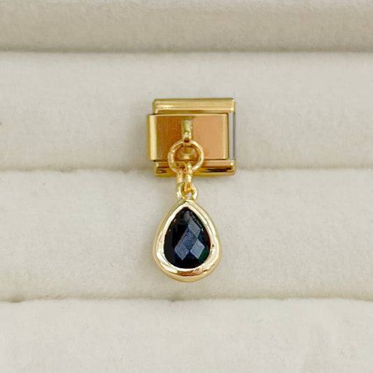 CHARM ZIRCONIA NEGRA COLGANTE
