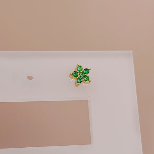 PIERCING FLOR VERDE