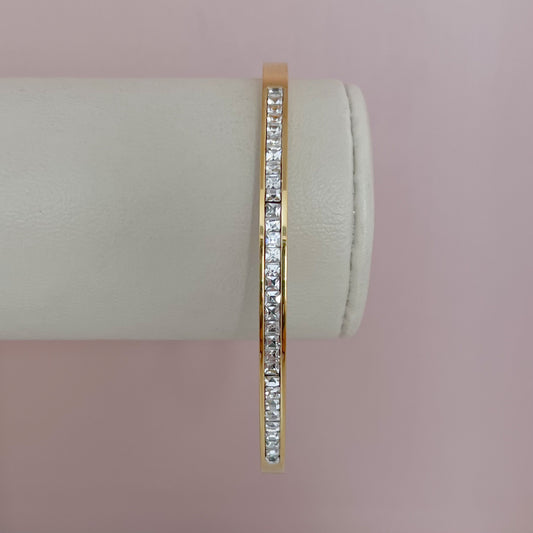 BRAZALETE ZIRCONIAS CUADROS