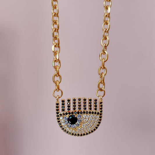 COLLAR OJO ZIRCONIAS