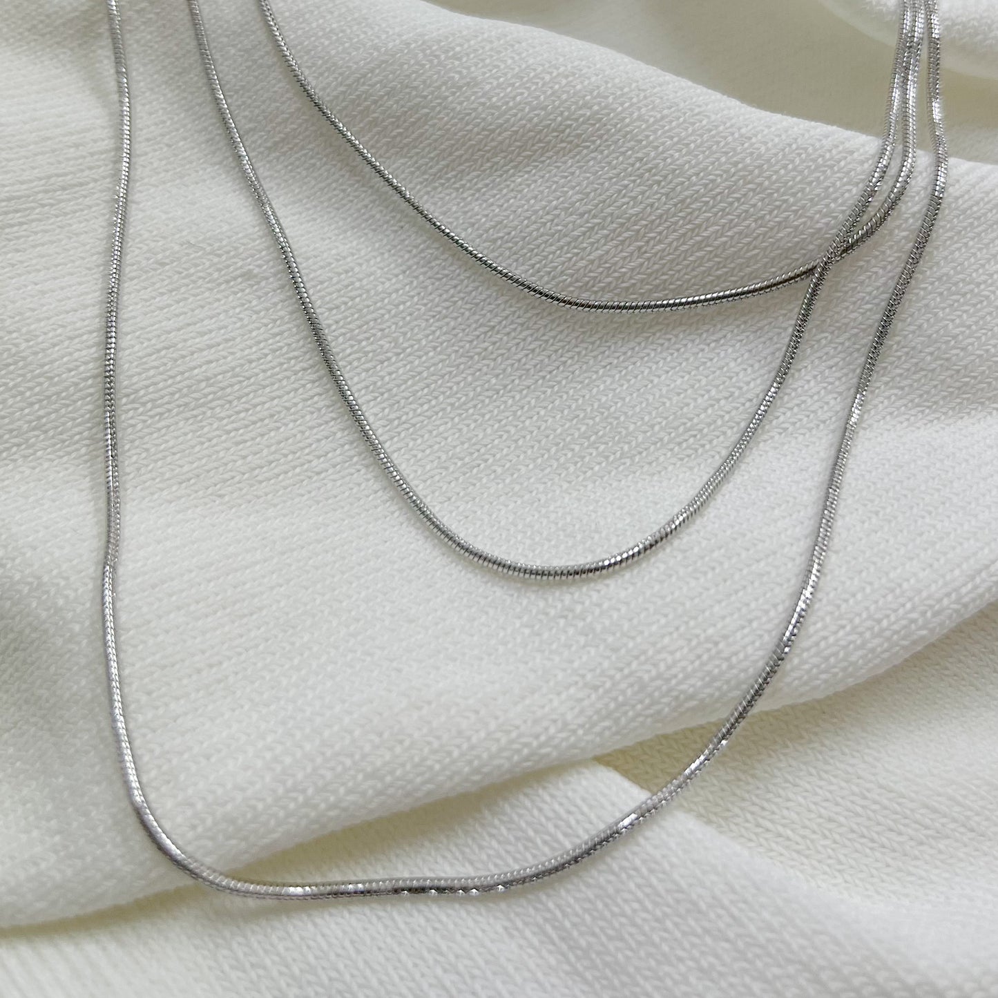 Collar triple plateado