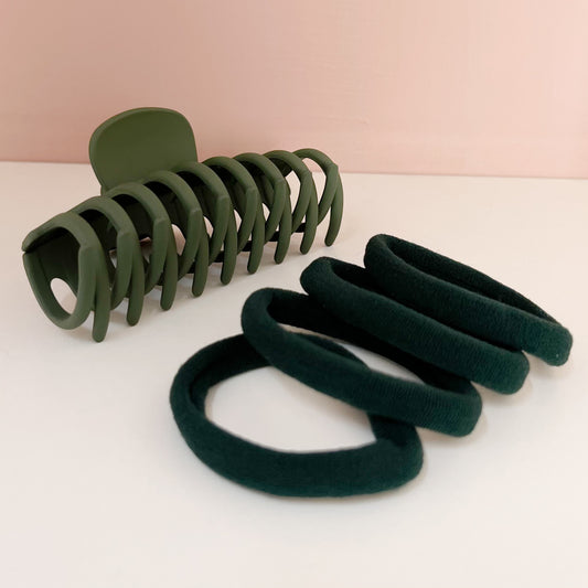 PINZA PICOS + 4 LIGAS VERDE