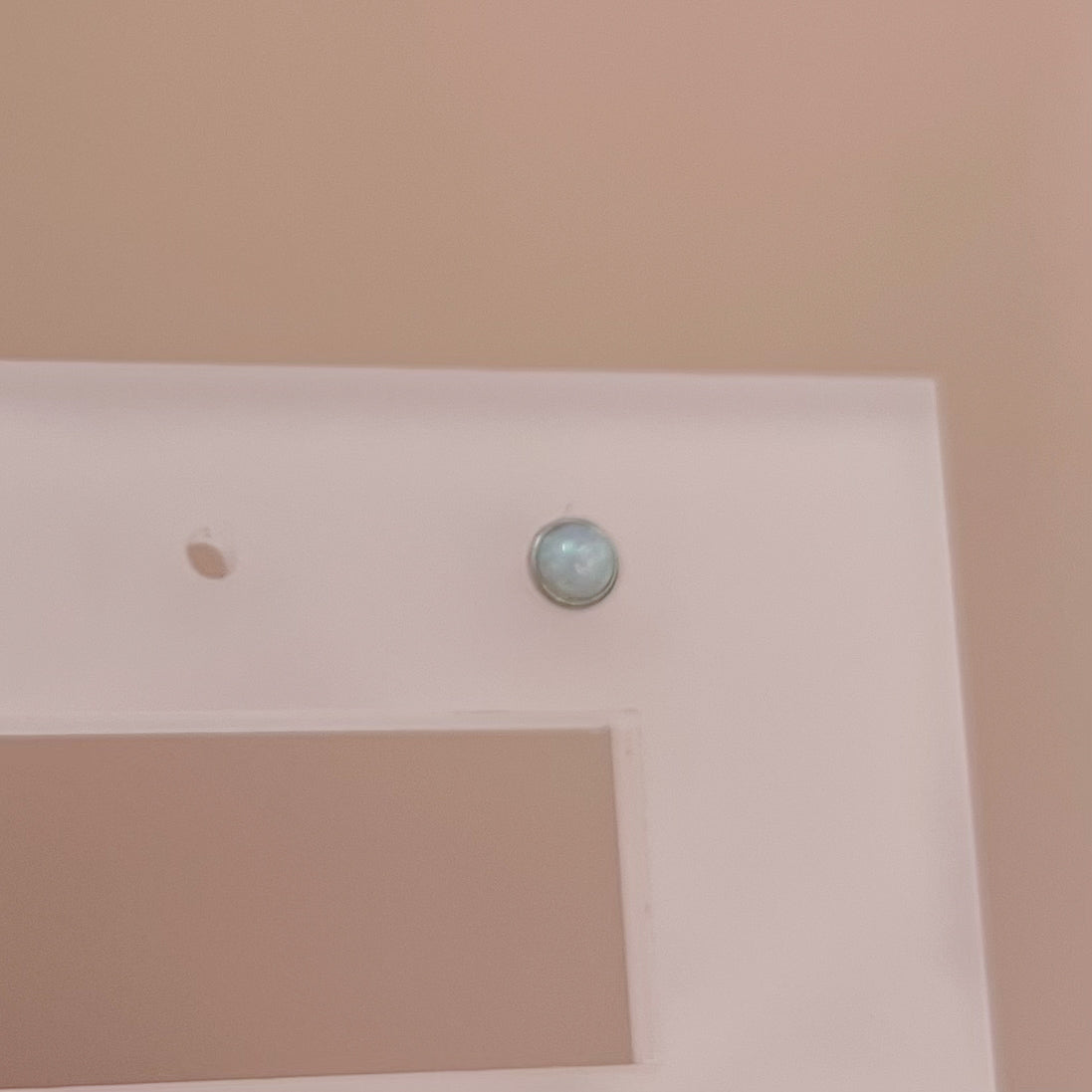 PIERCING BLANCO/ PLATEADO