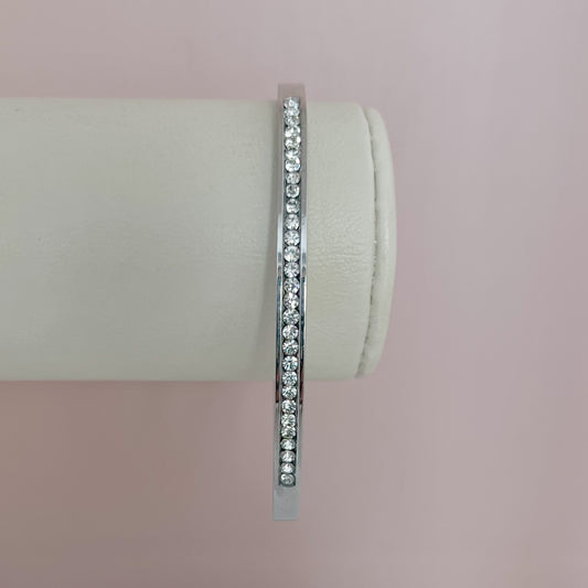 BRAZALETE FILA ZIRCONIAS PLATEADO