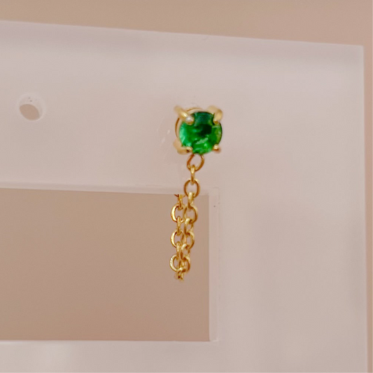 PIERCING VERDE CADENA