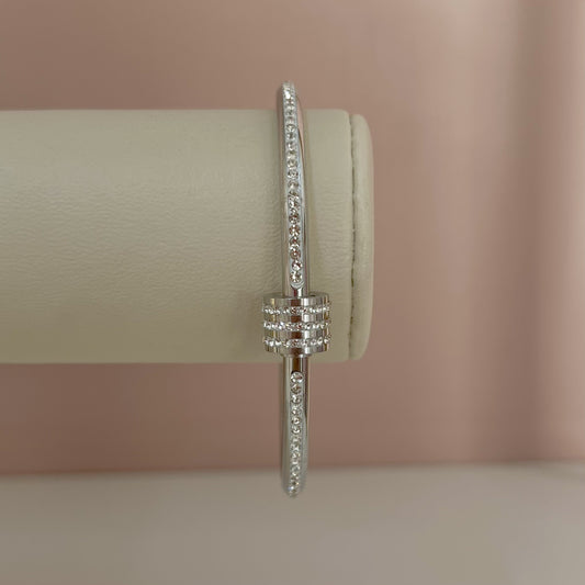 PULSERA RONDEL PLATEADO