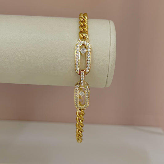 PULSERA ESLABÓN ZIRCONIAS
