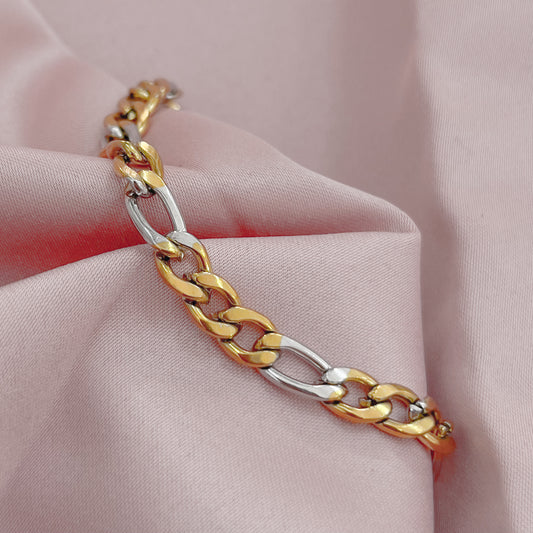 PULSERA CADENA BICOLOR