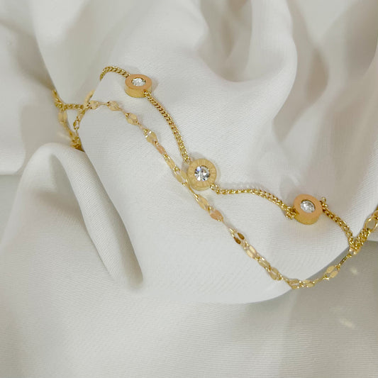 BRAZALETE ZIRCONIAS DOBLE