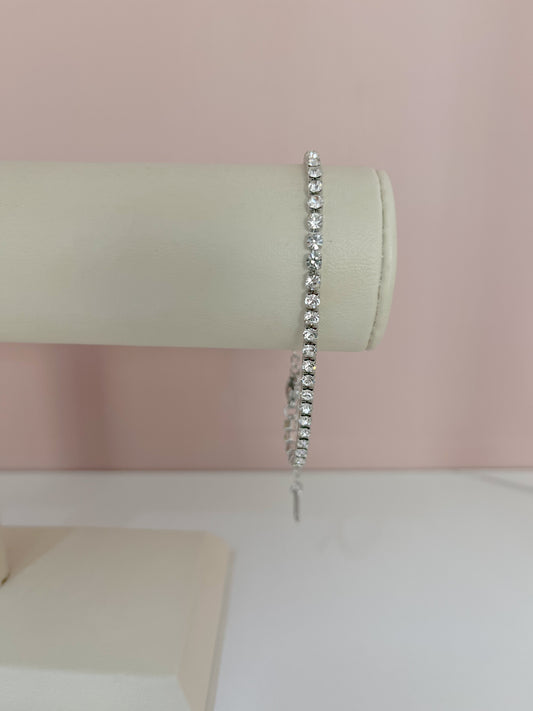 PULSERA CRISTALES PLATEADA