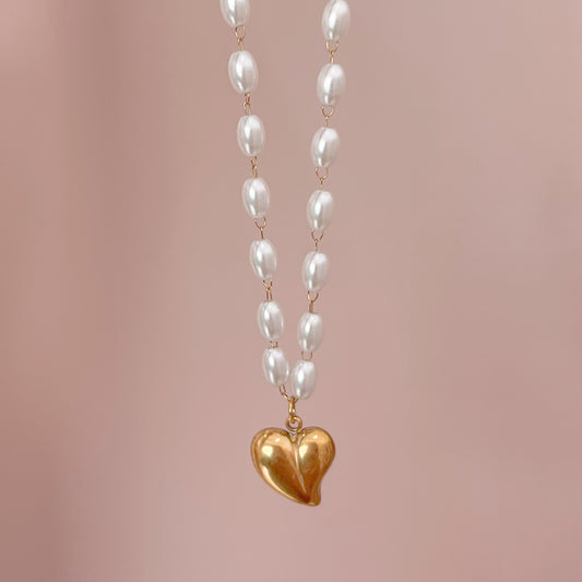 COLLAR PERLAS CORAZÓN