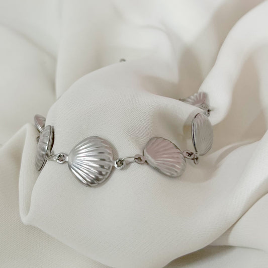 PULSERA CONCHAS PLATEADO