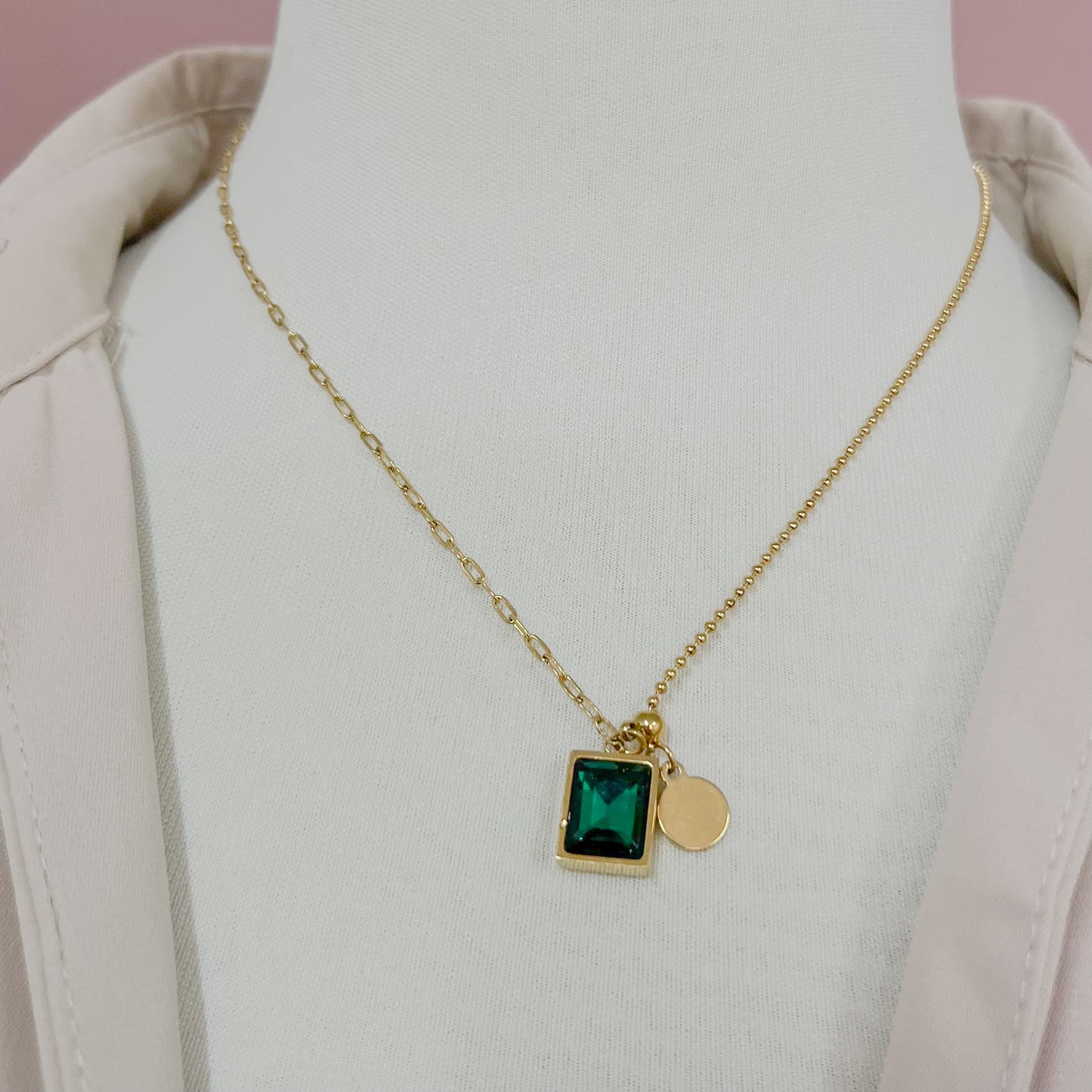 COLLAR ZIRCONIA VERDE