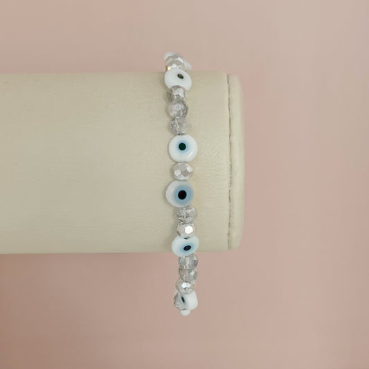PULSERA OJITOS PLATEADOS