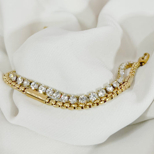 PULSERA CADENAS ZIRCONIAS