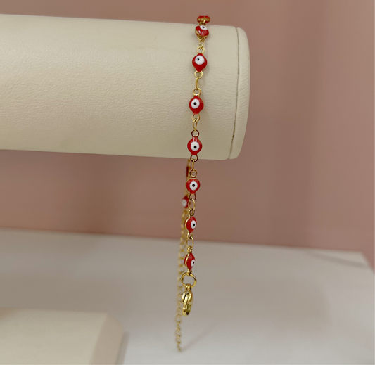 PULSERA OJITOS ROJOS