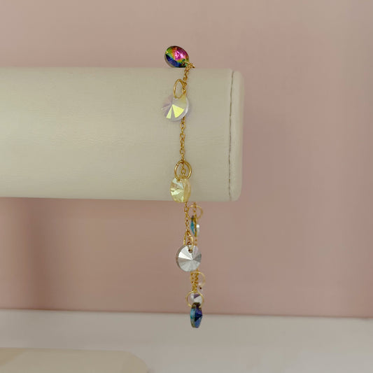 PULSERA CRISTALES ARCOÍRIS