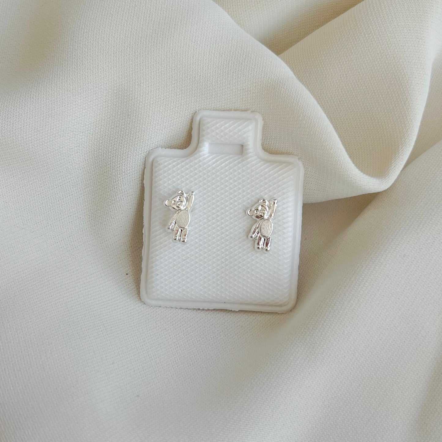 Broqueles osito PLATA .928