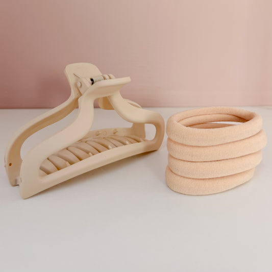 PINZA + 4 LIGAS BEIGE